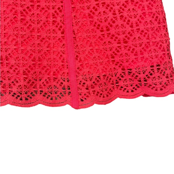 Skies are Blue sleeveless red lace aline summer party event dress size small - Picture 12 of 13